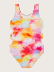 Monsoon Orange Tie Dye Cut-Out Swimsuit - Image 2 of 3