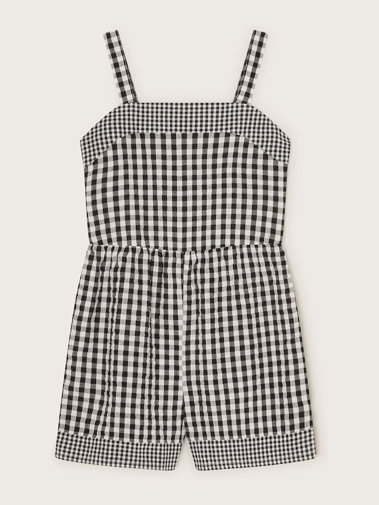 Monsoon Black Gingham Playsuit - Image 1 of 3 Monsoon Black Gingham Playsuit - Image 1 of 3