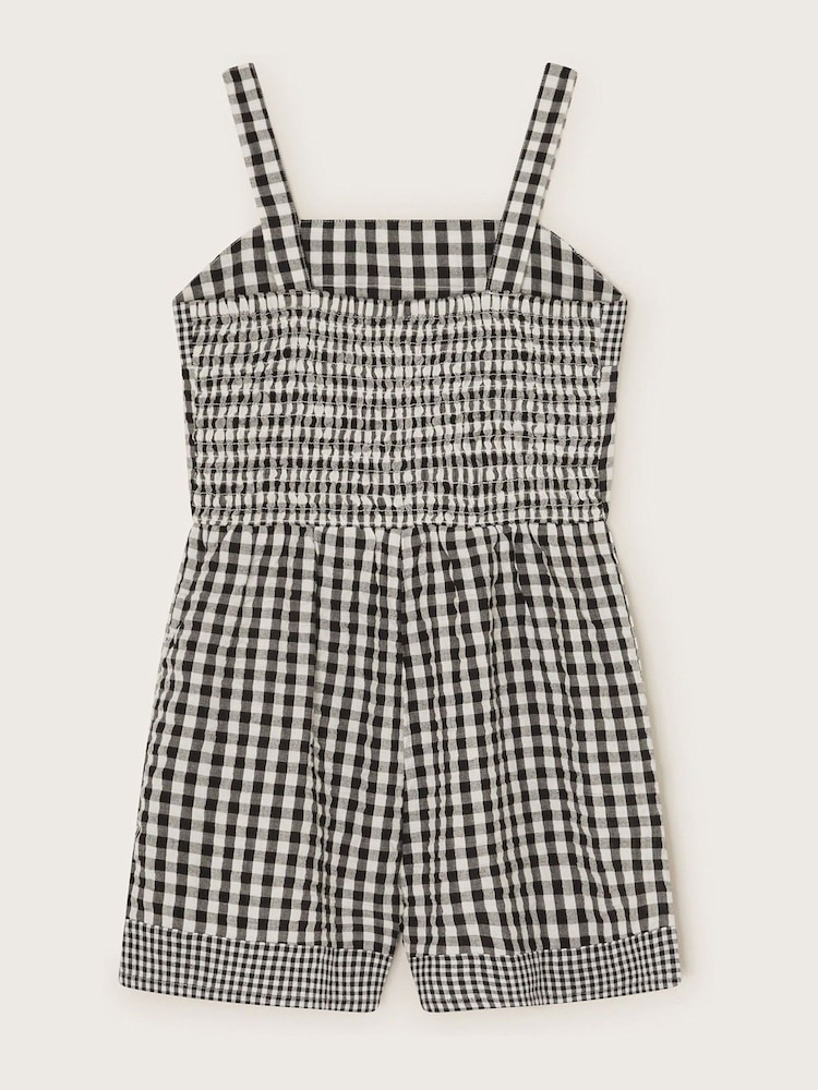 Monsoon Black Gingham Playsuit - Image 2 of 3 Monsoon Black Gingham Playsuit - Image 2 of 3