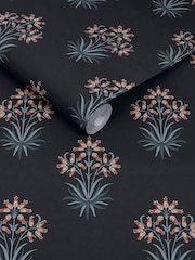 William Morris At Home Midnight Hyacinth Flower 10M Wallpaper - Image 3 of 5