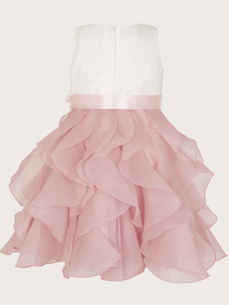 Monsoon Pink Baby Lace Cancan Ruffle Dress - Image 2 of 3