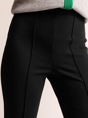 Boden Black Ponte Pull on Kick Flare Trousers - Image 4 of 5