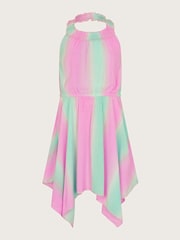 Monsoon Purple Tie Dye Halter Neck Dress - Image 1 of 3