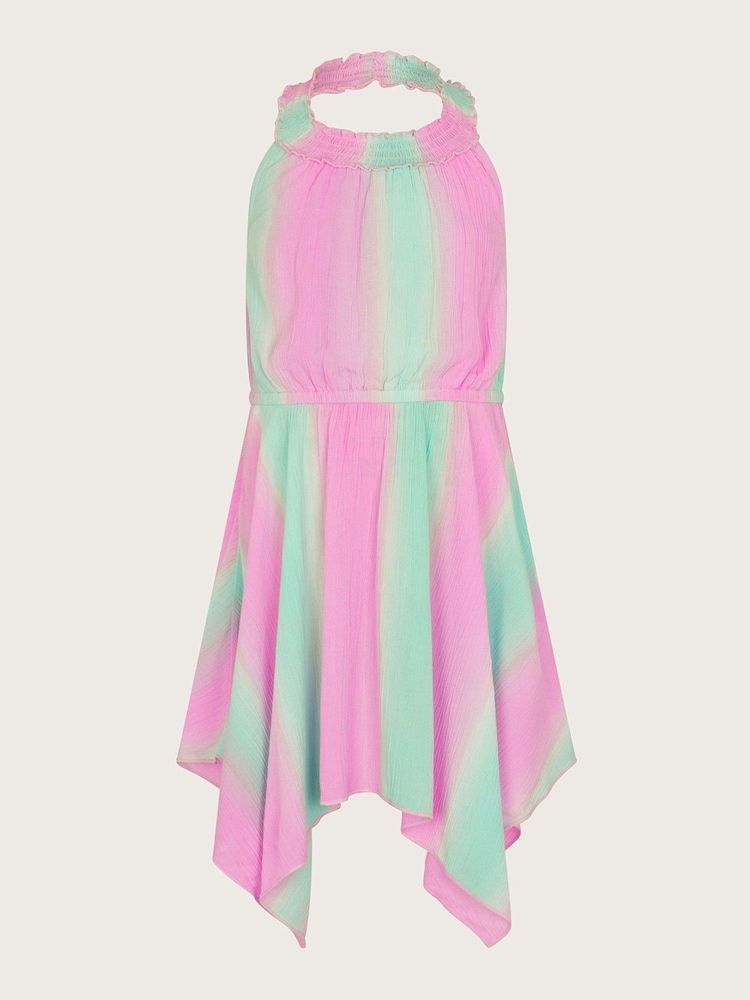 Monsoon Purple Tie Dye Halter Neck Dress - Image 1 of 3