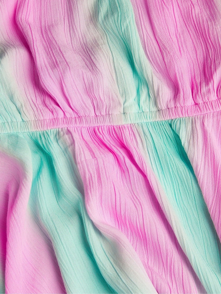 Monsoon Purple Tie Dye Halter Neck Dress - Image 3 of 3 Monsoon Purple Tie Dye Halter Neck Dress - Image 3 of 3
