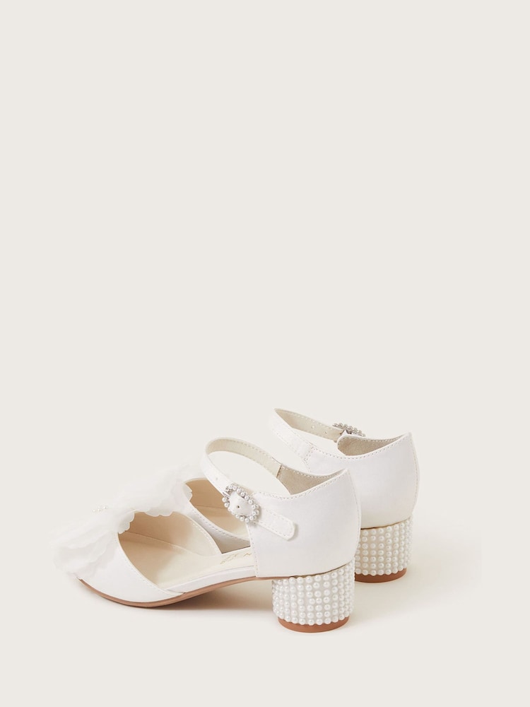 Monsoon Natural Kali Satin Two Part Heels - Image 2 of 3