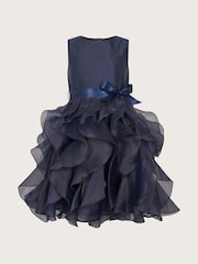 Monsoon Blue Duchess Twill Ruffle Dress - Image 1 of 3