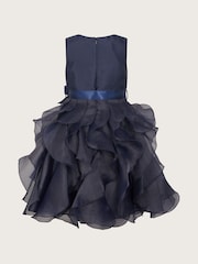 Monsoon Blue Duchess Twill Ruffle Dress - Image 2 of 3