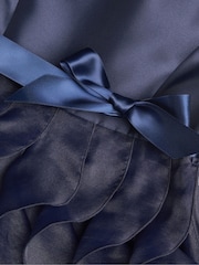 Monsoon Blue Duchess Twill Ruffle Dress - Image 3 of 3