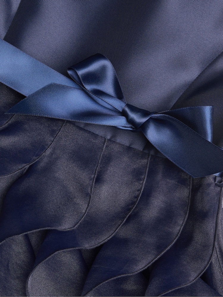 Monsoon Blue Duchess Twill Ruffle Dress - Image 3 of 3