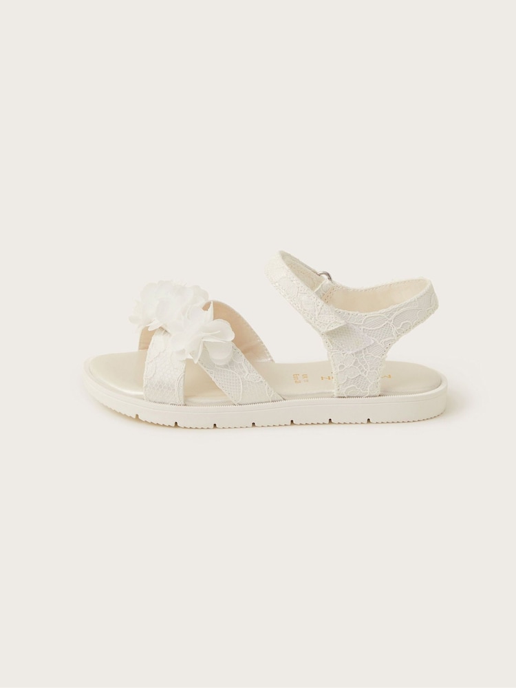 Monsoon Natural Lace Corsage Sandals - Image 1 of 3