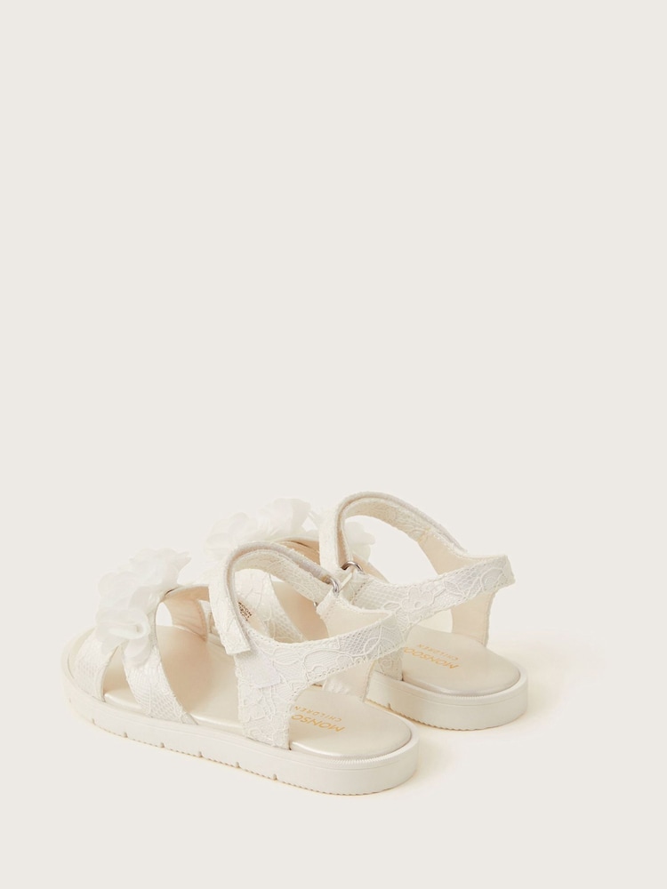 Monsoon Natural Lace Corsage Sandals - Image 3 of 3