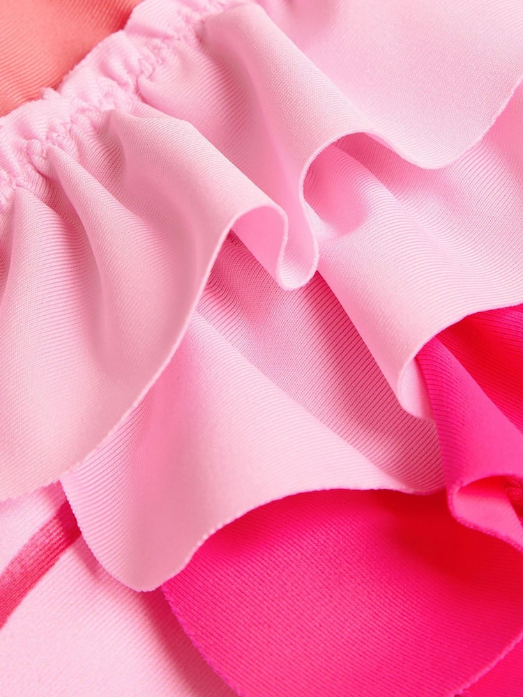 Monsoon Pink Baby Flamingo Skirted Swimsuit - Image 3 of 3