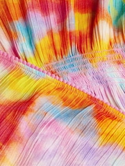 Monsoon Pink Tie Dye Textured Tankini Set - Image 3 of 3