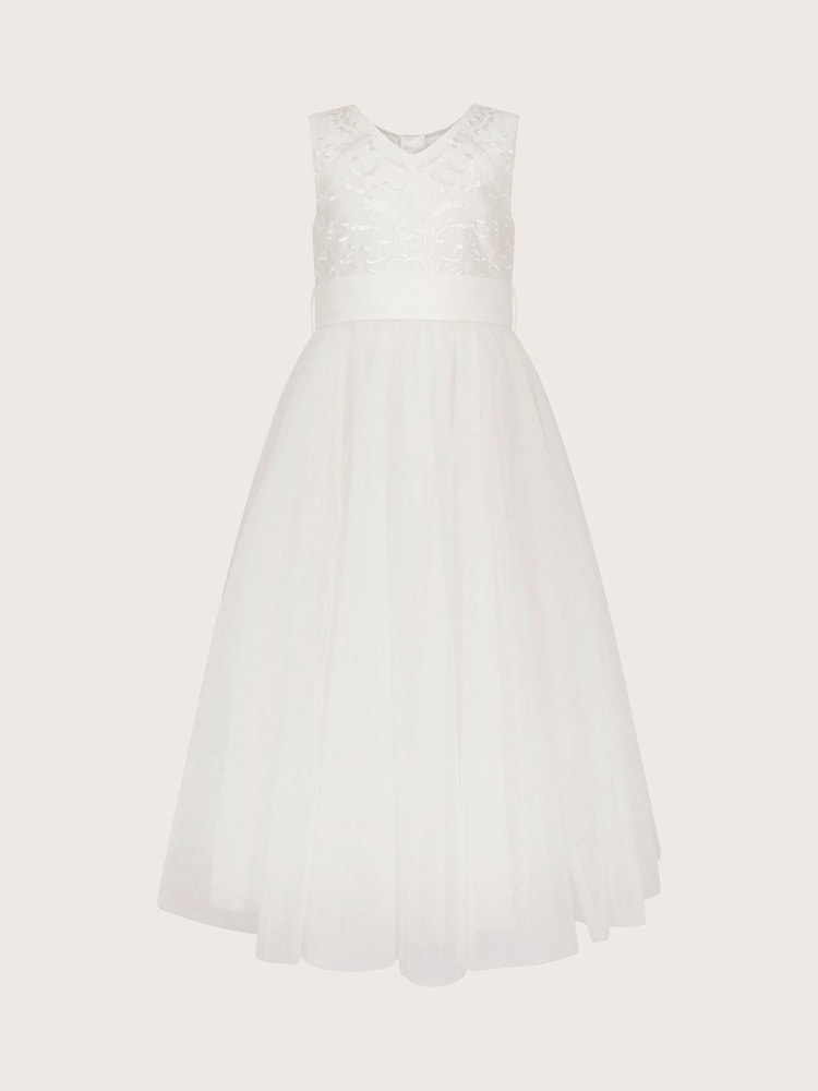 Monsoon White Tulle Bernadette Maxi Dress - Image 1 of 3
