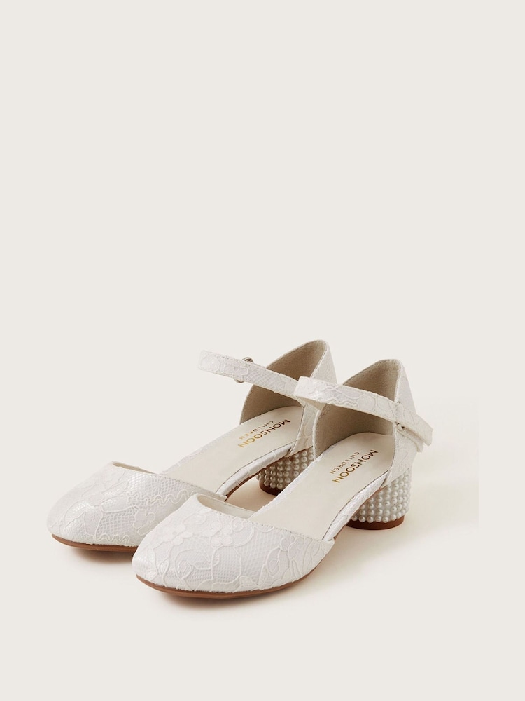 Monsoon Natural Pretty Lacey Two Part Heels - Image 1 of 3
