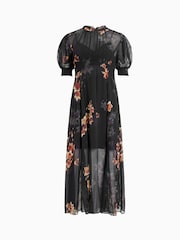 AllSaints Black Laverna Stargazer Dress - Image 6 of 6
