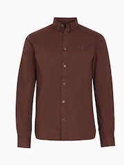 AllSaints Red Hawthorne Long Sleeved Shirt - Image 8 of 8