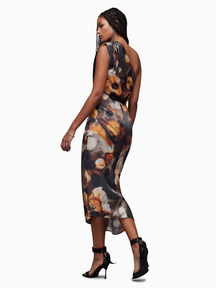 AllSaints Brown Laura Mars Dress - Image 2 of 7