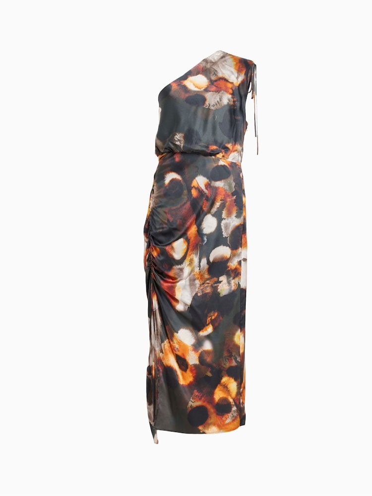 AllSaints Brown Laura Mars Dress - Image 7 of 7