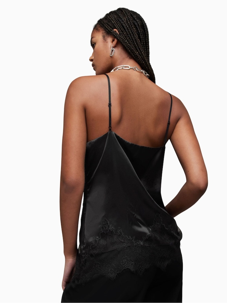 AllSaints Black Ophelia Top - Image 2 of 5