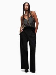 AllSaints Black Ophelia Top - Image 4 of 5