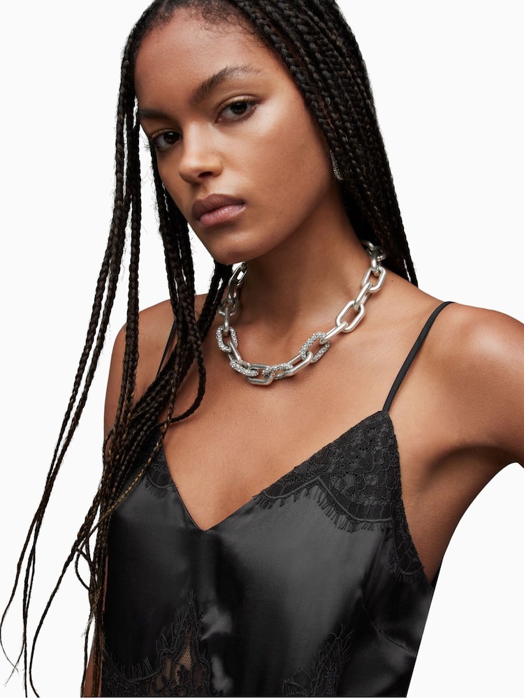 AllSaints Black Ophelia Top - Image 5 of 5