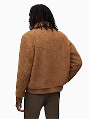 AllSaints Brown Buzz Bomber Jacket - Image 2 of 8