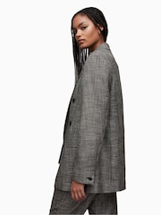 AllSaints Grey Astrid Sparkle Blazer - Image 5 of 9