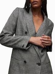 AllSaints Grey Astrid Sparkle Blazer - Image 7 of 9
