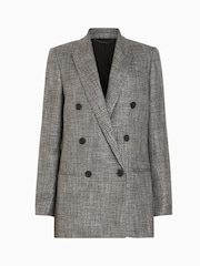 AllSaints Grey Astrid Sparkle Blazer - Image 9 of 9