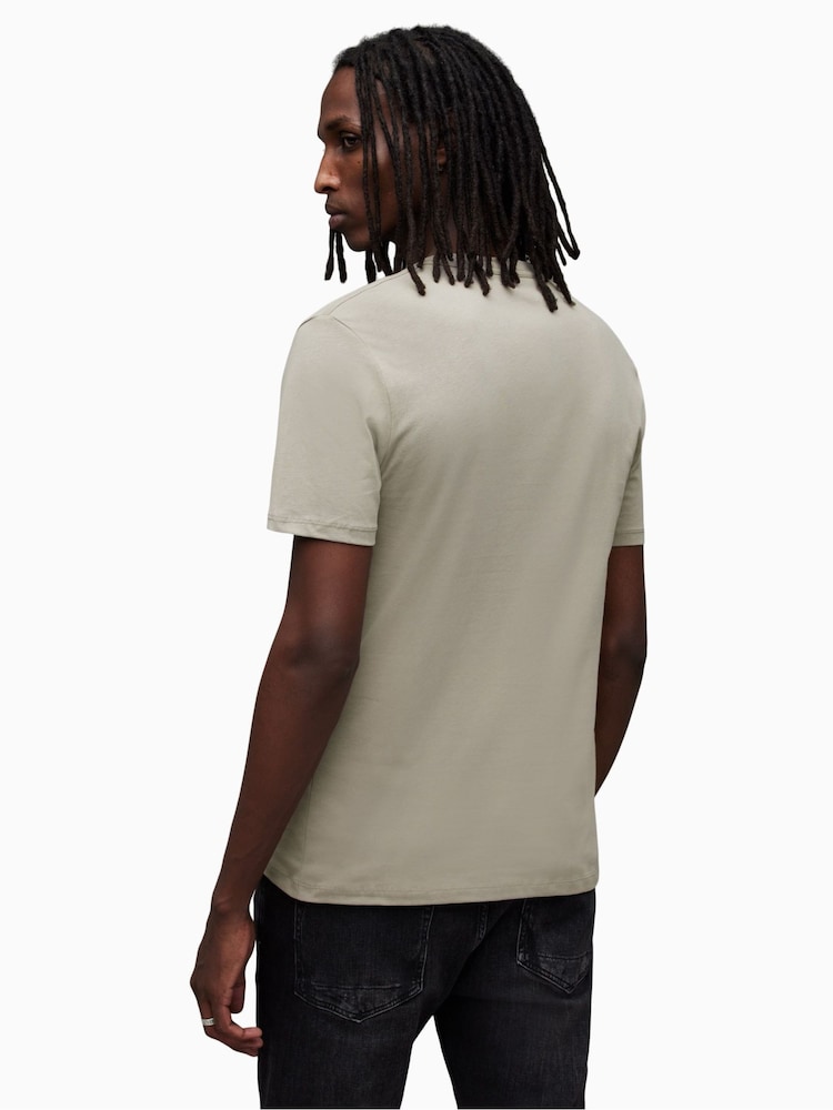 AllSaints Grey Brace Short Sleeve Crew T-Shirt - Image 2 of 5