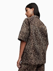 AllSaints Gold Jemi Leppo Shirt - Image 2 of 7