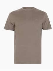 AllSaints Grey Brace Contrast Short Sleeve Crew T-Shirt - Image 6 of 6