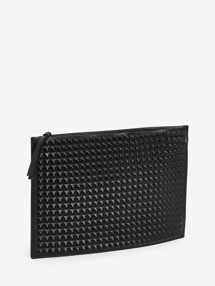 AllSaints Black Bettina Stud Clutch Bag - Image 1 of 1