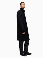 AllSaints Black Stano Coat - Image 4 of 9