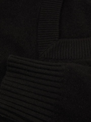 Reiss Black Alberz Wool-Cashmere V-Neck Jumper - Image 6 of 6