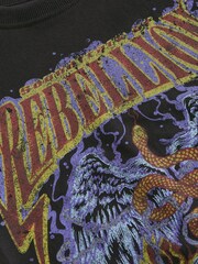 Black Rebellion Relaxed Fit Short Sleeve Graphic 100% Cotton T-Shirt (3-16yrs) - Image 3 of 3