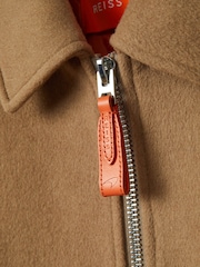 חום בהיר - McLaren F1 Wool Blend Leather Patch Varsity Bomber Jacket - תמונה 8 מתוך 9