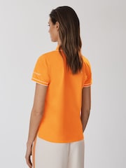 Reiss x McLaren F1 Team Papaya Crypto McLaren F1 Mercerised Cotton Polo Shirt - Image 5 of 9