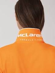 Reiss x McLaren F1 Team Papaya Crypto McLaren F1 Mercerised Cotton Polo Shirt - Image 6 of 9