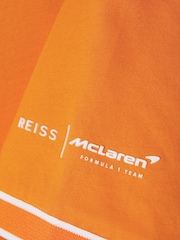 Reiss x McLaren F1 Team Papaya Crypto McLaren F1 Mercerised Cotton Polo Shirt - Image 9 of 9