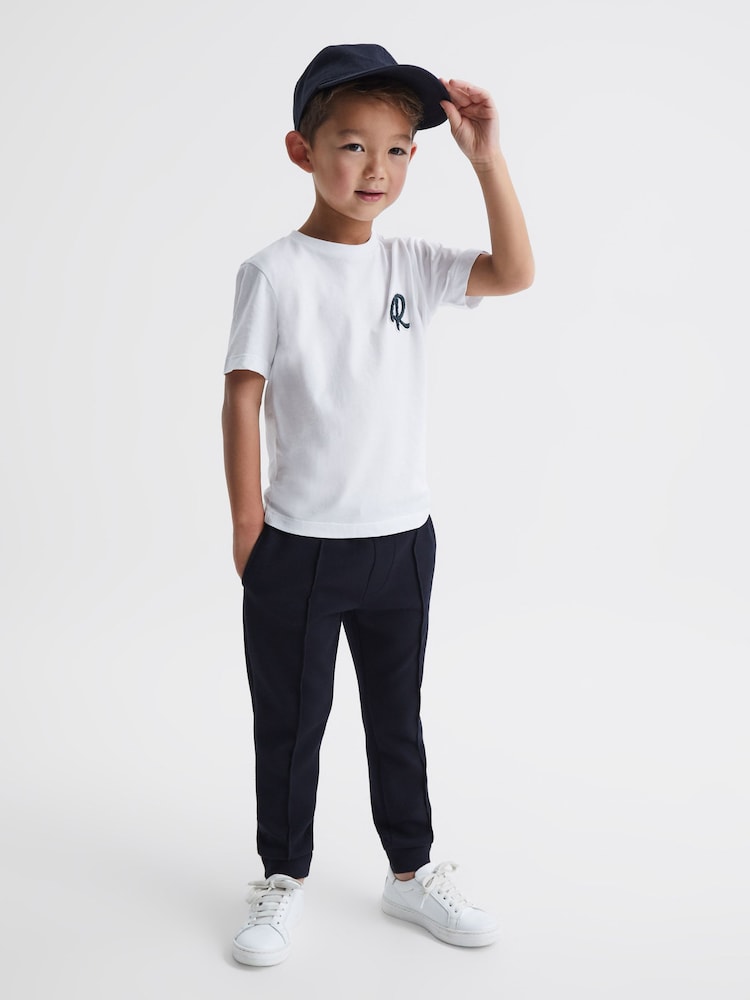 Reiss White Jude 13-14 yrs Cotton Crew Neck T-Shirt - Image 2 of 7