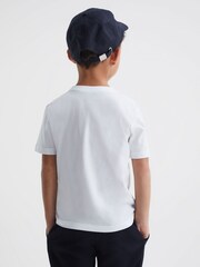 Reiss White Jude 13-14 yrs Cotton Crew Neck T-Shirt - Image 5 of 7