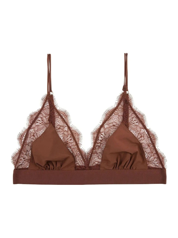 Love Stories Dark Brown Love Lace Bralette - Image 3 of 3