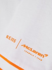 Reiss x McLaren F1 Team White Crypto McLaren F1 Mercerised Cotton Polo Shirt - Image 9 of 9