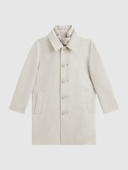Reiss Stone Perrin Teen Trench With Funnel-Neck Insert - Image 2 of 7