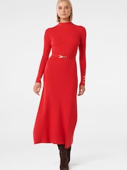 Forever New Red Brielle Fit and Flare Midi Dress - Image 2 of 5
