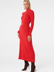 Forever New Red Brielle Fit and Flare Midi Dress - Image 4 of 5