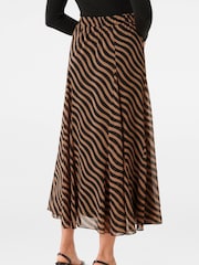 Forever New Brown Donna Godet Midi Skirt - Image 2 of 5